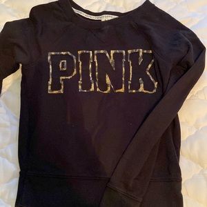 PINK black sweatshirt